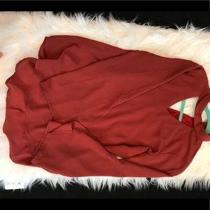 Rust long bell sleeved blouse